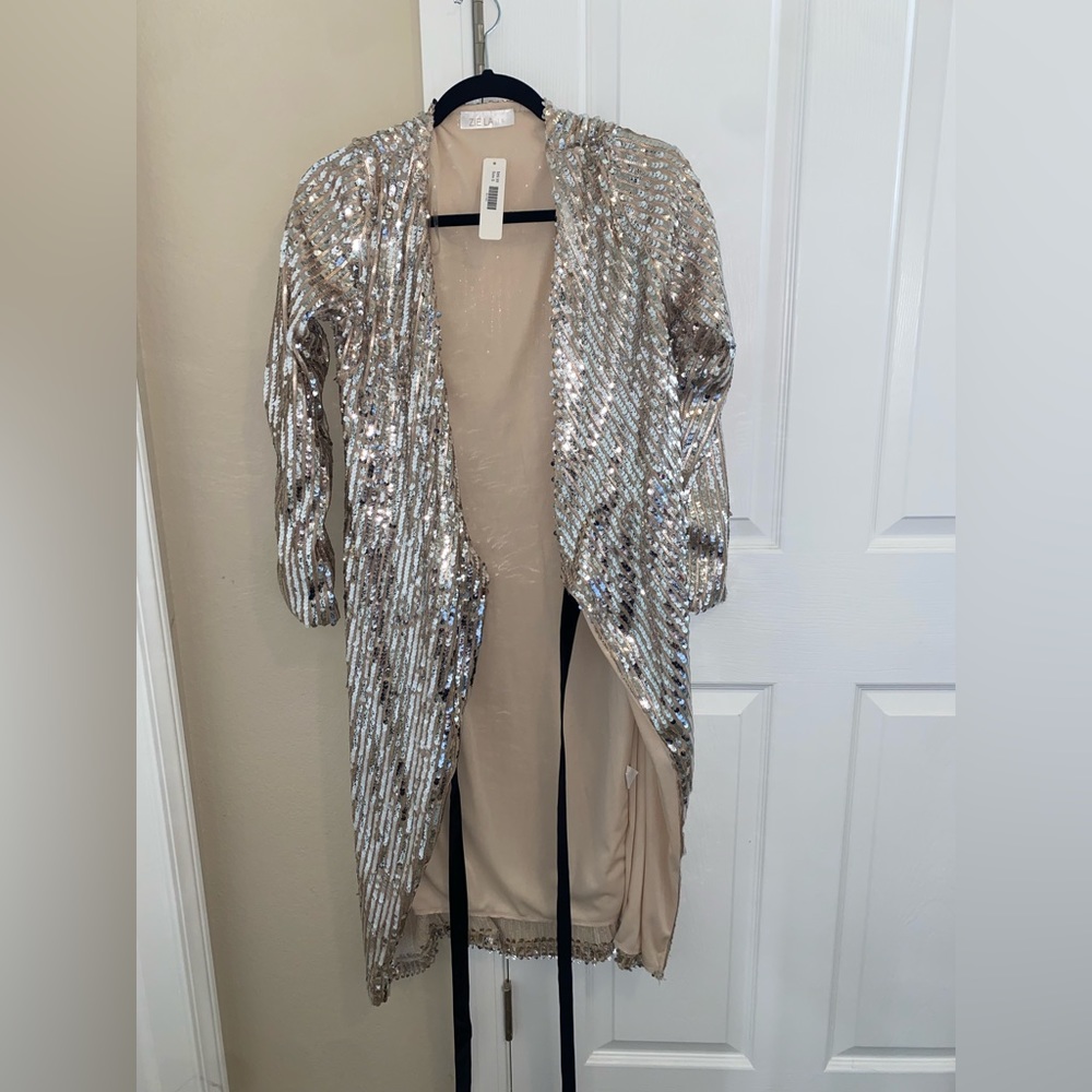 Gold and Silver Sequin Sparkly Cover Jacket
